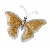 Exlusive Wanddeko Schmetterling champagner aus Metall, 54x45 cm