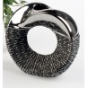 formano edle Blumenvase Black Rope aus Keramik, 23 cm