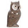 dekojohnson Eule Owl Eulen-Figur - Deko-Eule als Eulen Geschenke für Weihnachten Eulen-Skulptur Spiegelmosaik Braun 15cm