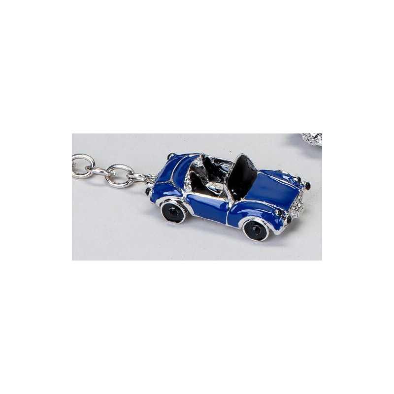 Schlüsselanhänger Cabrio blau 6 cm