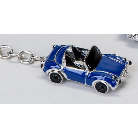 Schlüsselanhänger Cabrio blau 6 cm