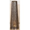 GILDE edler Metallleuchter Punkte, konisch, SILBERFARBEN 14x45 cm