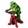 Dekofigur lustiger Frosch auf einem Trainingsrad 18x5x10 cm
