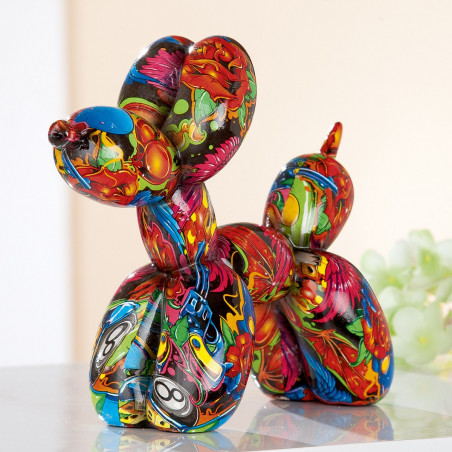 Gilde Ballon-Hund Pop Art mehrfarbig