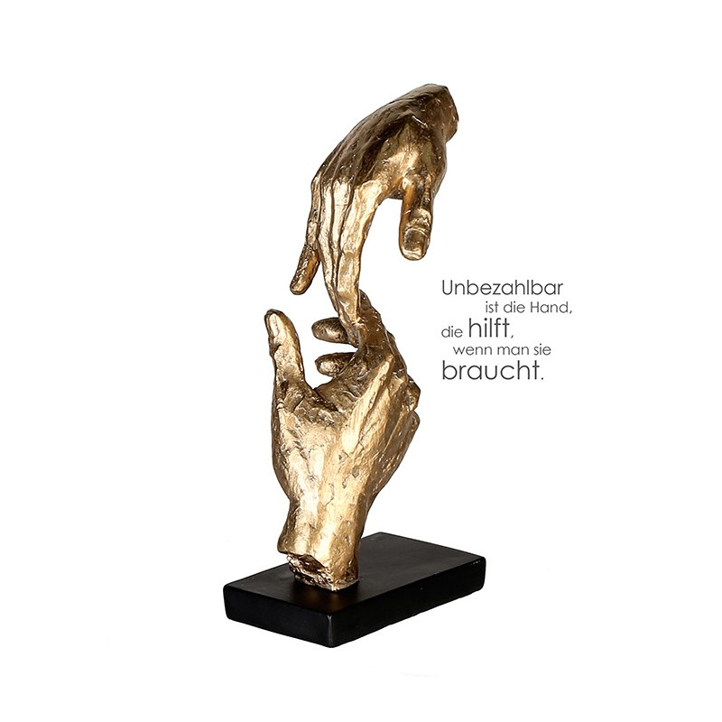 Casablanca Skulptur Two Hands goldfarben