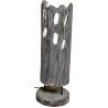 Formano antike Holz-Lampe Harmonie Romantik Tischleuchte Bodenlampe rustikal grau braun