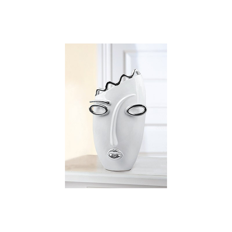 Gilde Vase mit Gesicht Oval