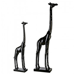 Casablanca Figur Giraffe schwarz glänzend