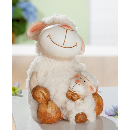 Gilde Schaf Wolly mit Kind und Fell