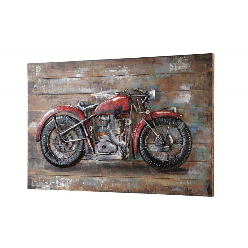 GILDE Metall Bild Red Beast auf Holz 3D 120x80x9 cm