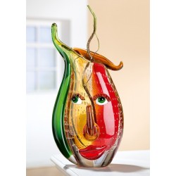 Gilde GlasArt Design Gesichts Vase Musetto