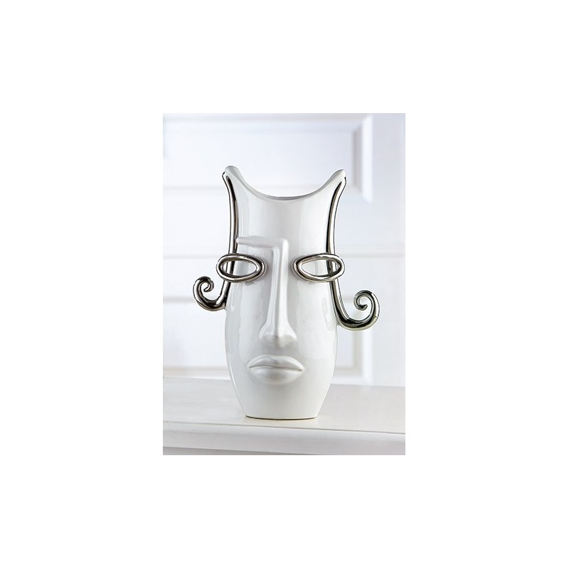 Gilde Vase mit Gesicht Curl