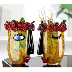 Gilde GlasArt Design Vase Flora