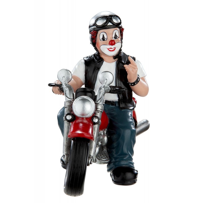 Gilde Clowns Clown Figur Motorrad Heavy Biker