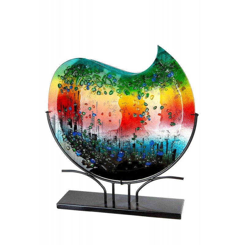 Gilde Glasart Vase Rainbow Dots 47,5 cm