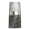 GILDE Deko Vase silber grau modern Relifierung 9x17x31 cm