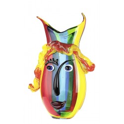 Gilde Glas Art Design Vase Rainbow