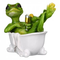 Casablanca Figur Eidechse Lizard in Badewanne mit Cocktail