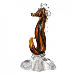 Gilde GlasArt Glasskulptur Seepferd auf Fuss