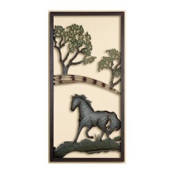 GILDE Wanddeko Pferd auf Koppel 40x80 cm