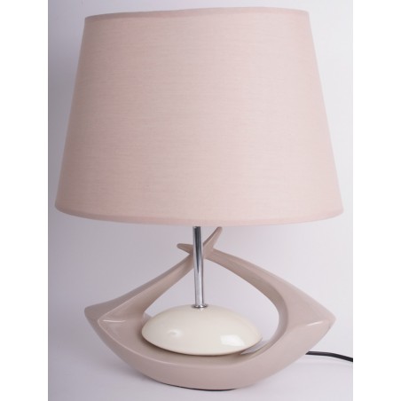 Exklusive Dekorations Lampe in weiß braun, 44 cm