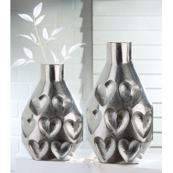 Gilde Aluminium Vase Eros Herzmotiv