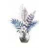 Gilde Metall Wandrelief Vase mit Blumen