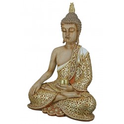 GILDE Poly Buddha Mangala braun gold