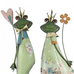 Gilde Metall Figur Froschpaar
