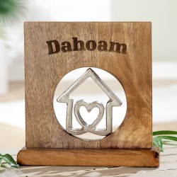 Gilde Holz Rahmen mit Botschaft Dahoam