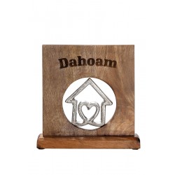 Gilde Holz Rahmen mit Botschaft Dahoam