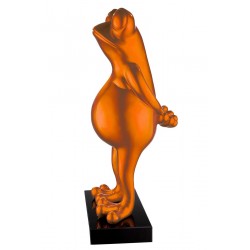 Casablanca Poly Skulptur Frosch Frog orange metallic