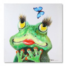 Gilde Bild Frogs mit Brille und Schmetterling 2 Stück - 5