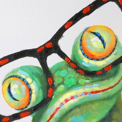 Gilde Bild Frogs mit Brille und Schmetterling 2 Stück - 6