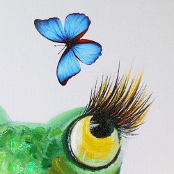 Gilde Bild Frogs mit Brille und Schmetterling 2 Stück - 9
