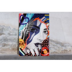 Casablanca Bild Street Art Lady mit Lolly - 1