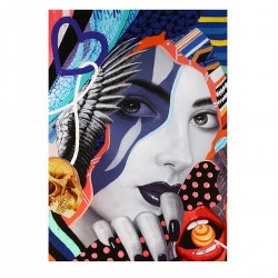 Casablanca Bild Street Art Lady mit Lolly - 2