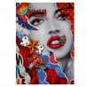 Casablanca Bild Street Art Girl mit Lippenstift - 2