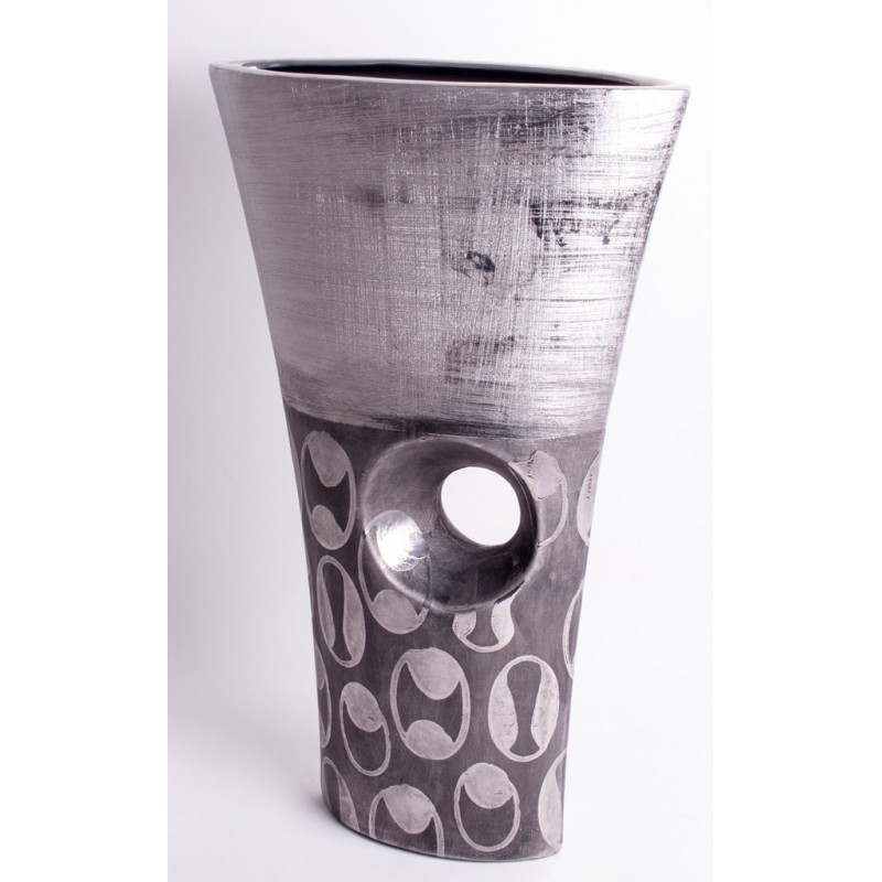 Designer Vase antik silber
