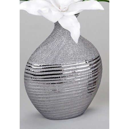 formano edle Blumenvase mit Silberstreifen, 18x25  cm