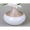 formano Vase champagner creme aus Keramik, 23x27 cm